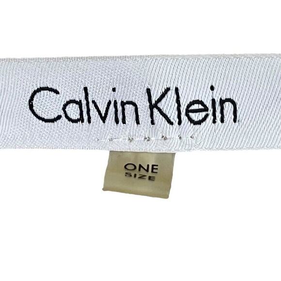 Calvin Klein Womens Wrap Poncho Open Cardigan Herringbone Ivory Gold Sweater O/S - Picture 3 of 16